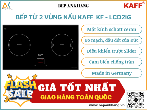 Bếp từ 2 vùng nấu KAFF KF - LCD2IG - Made in Germany